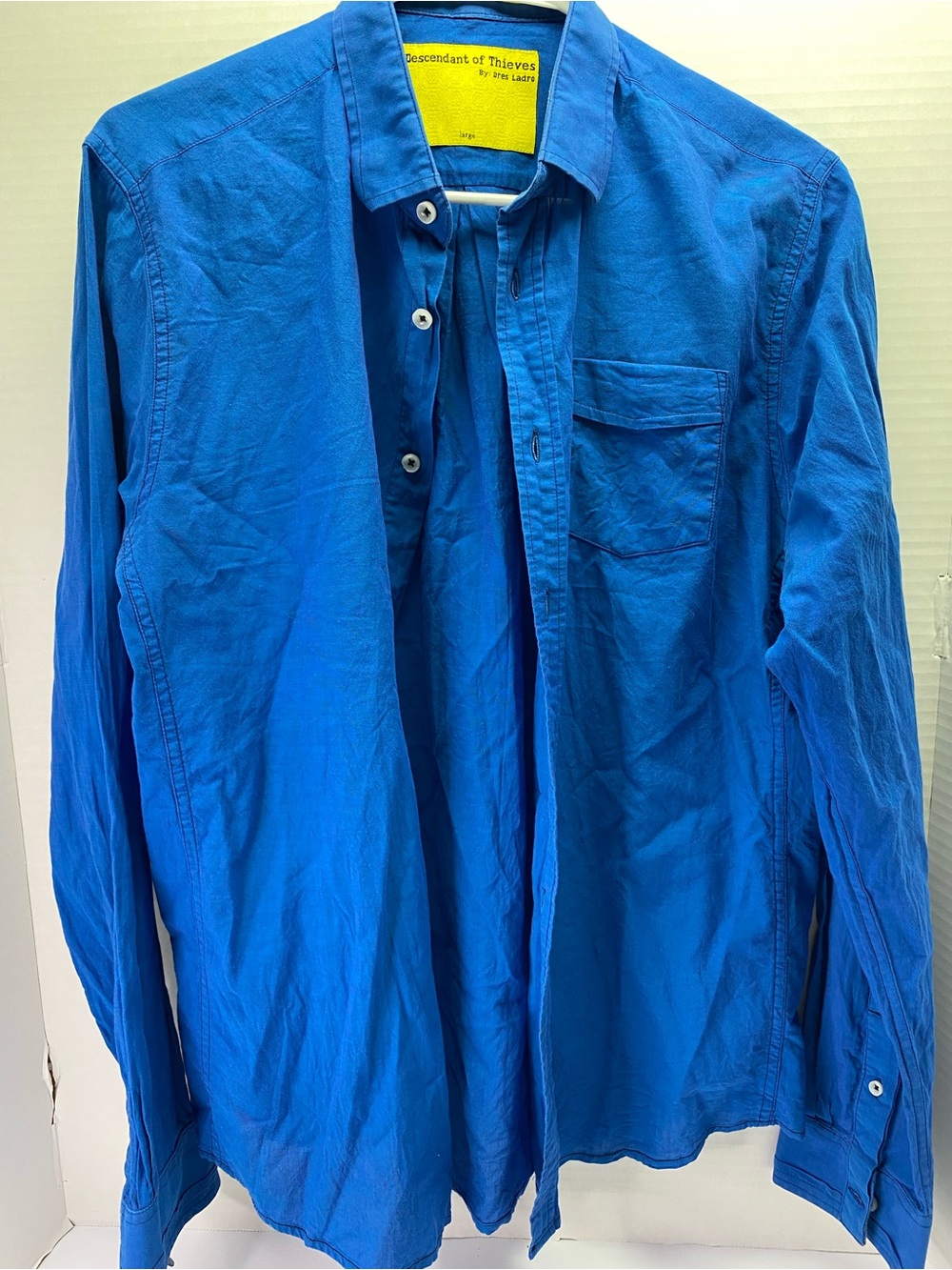 Descendant of Thieves Men's Casual Button-Down Shirt - Blue